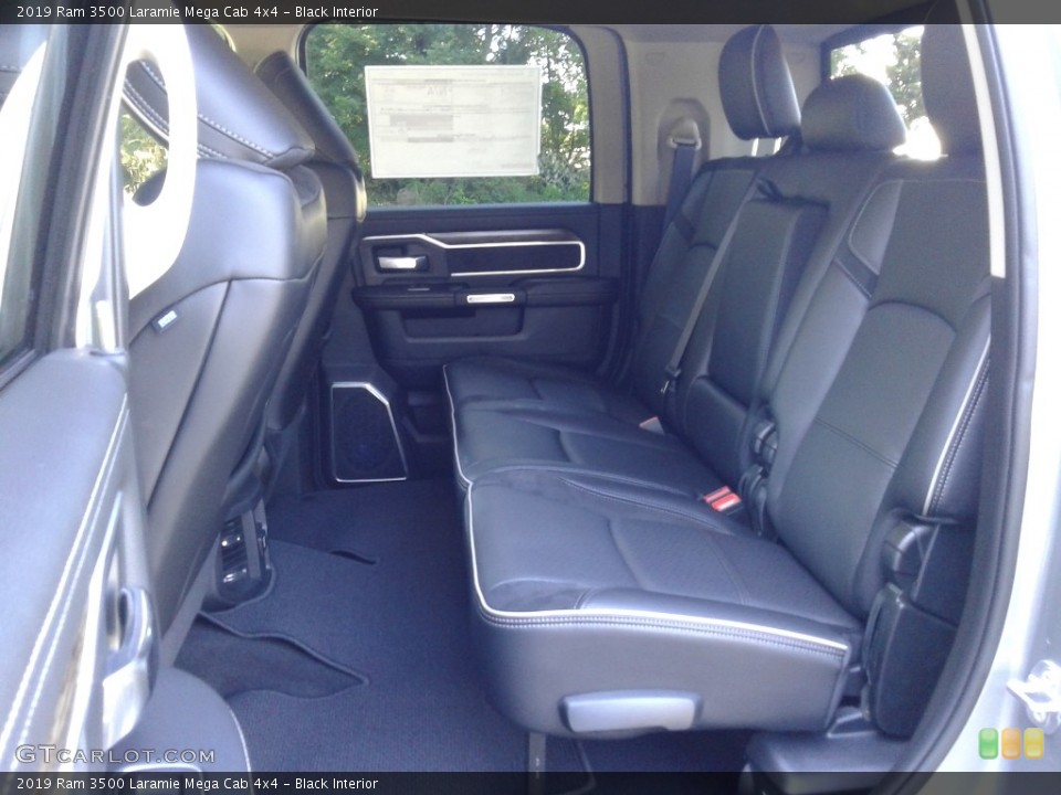Black Interior Rear Seat for the 2019 Ram 3500 Laramie Mega Cab 4x4 #133857034