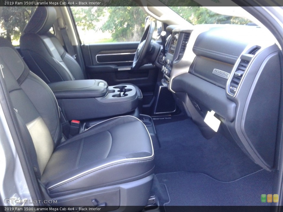 Black Interior Front Seat for the 2019 Ram 3500 Laramie Mega Cab 4x4 #133857130