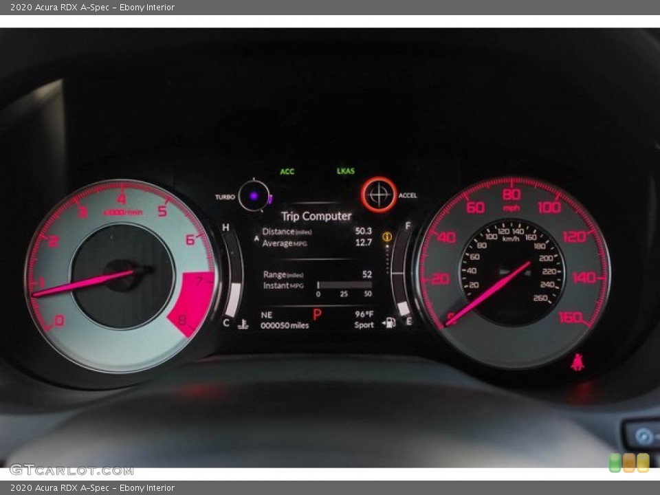 Ebony Interior Gauges for the 2020 Acura RDX A-Spec #133867876