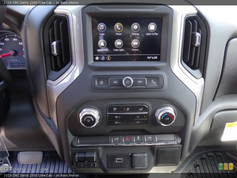 Jet Black Interior Controls for the 2019 GMC Sierra 1500 Crew Cab #133876304
