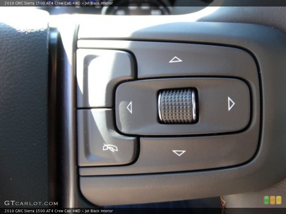 Jet Black Interior Steering Wheel for the 2019 GMC Sierra 1500 AT4 Crew Cab 4WD #133877387