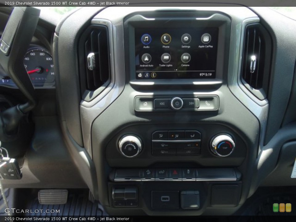 Jet Black Interior Controls for the 2019 Chevrolet Silverado 1500 WT Crew Cab 4WD #133877540