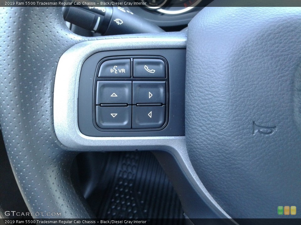 Black/Diesel Gray Interior Steering Wheel for the 2019 Ram 5500 Tradesman Regular Cab Chassis #133888931