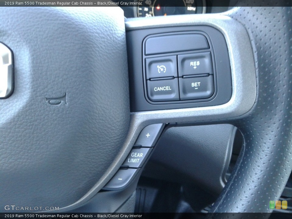Black/Diesel Gray Interior Steering Wheel for the 2019 Ram 5500 Tradesman Regular Cab Chassis #133888965