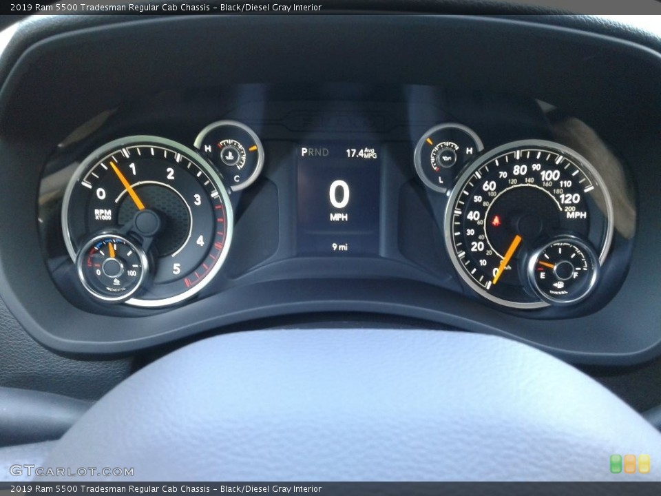 Black/Diesel Gray Interior Gauges for the 2019 Ram 5500 Tradesman Regular Cab Chassis #133888980