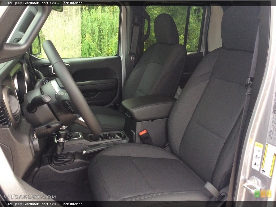Black Interior Front Seat for the 2020 Jeep Gladiator Sport 4x4 #133889469