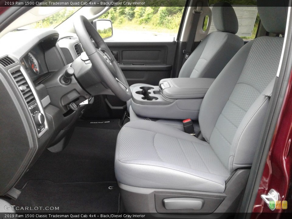 Black/Diesel Gray Interior Front Seat for the 2019 Ram 1500 Classic Tradesman Quad Cab 4x4 #133907237