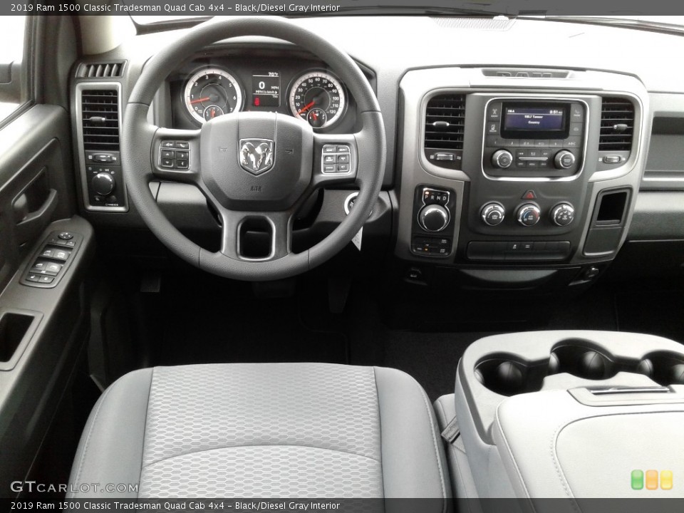 Black/Diesel Gray Interior Dashboard for the 2019 Ram 1500 Classic Tradesman Quad Cab 4x4 #133907591