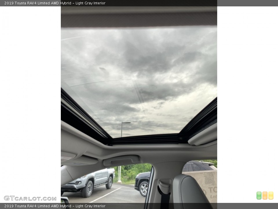Light Gray Interior Sunroof for the 2019 Toyota RAV4 Limited AWD Hybrid #133915583