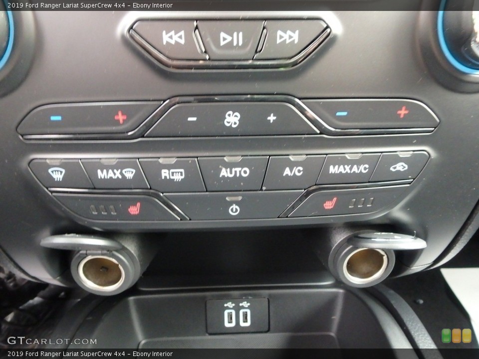 Ebony Interior Controls for the 2019 Ford Ranger Lariat SuperCrew 4x4 #133917941