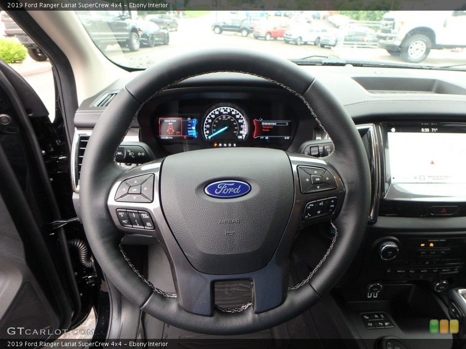 Ebony Interior Steering Wheel for the 2019 Ford Ranger Lariat SuperCrew 4x4 #133921965