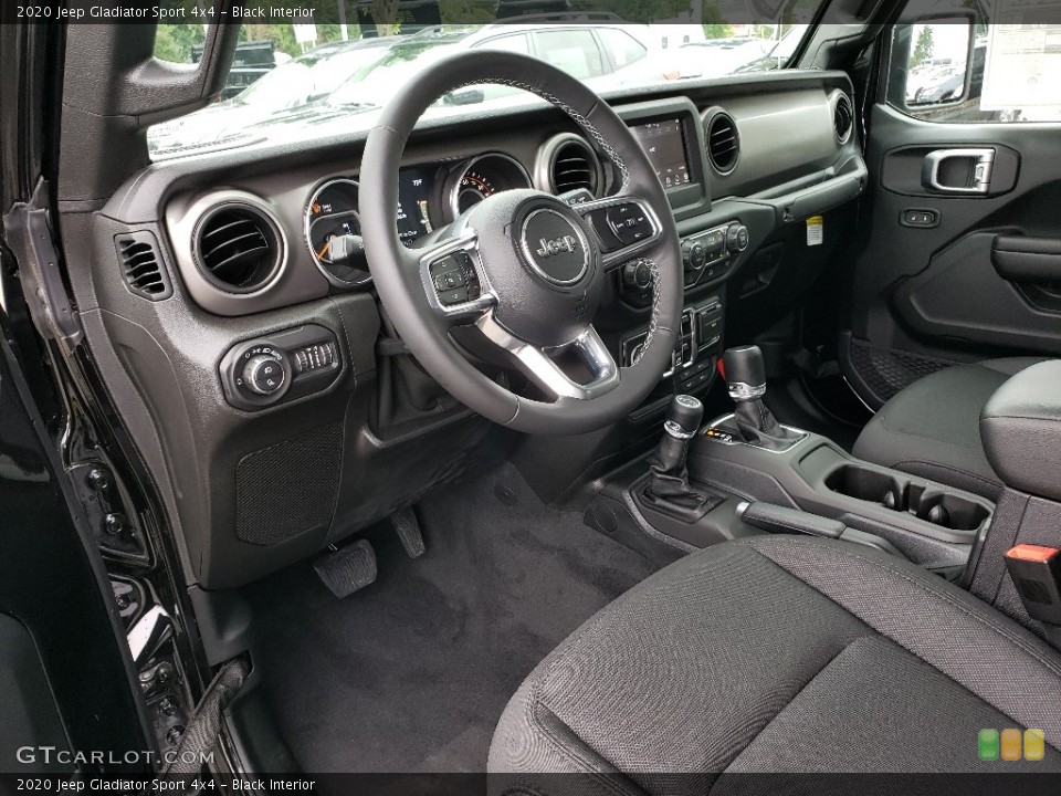 Black Interior Front Seat for the 2020 Jeep Gladiator Sport 4x4 #133923624
