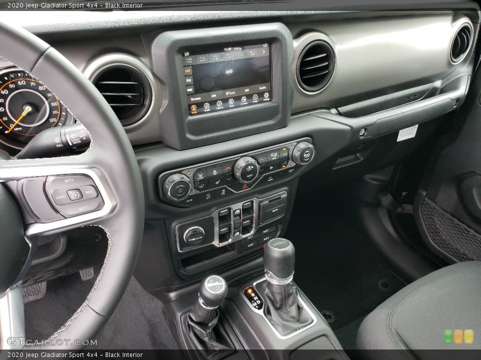 Black Interior Dashboard for the 2020 Jeep Gladiator Sport 4x4 #133923723