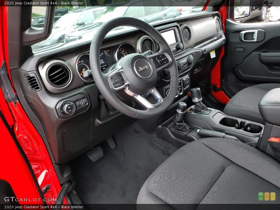 Black Interior Front Seat for the 2020 Jeep Gladiator Sport 4x4 #133926741