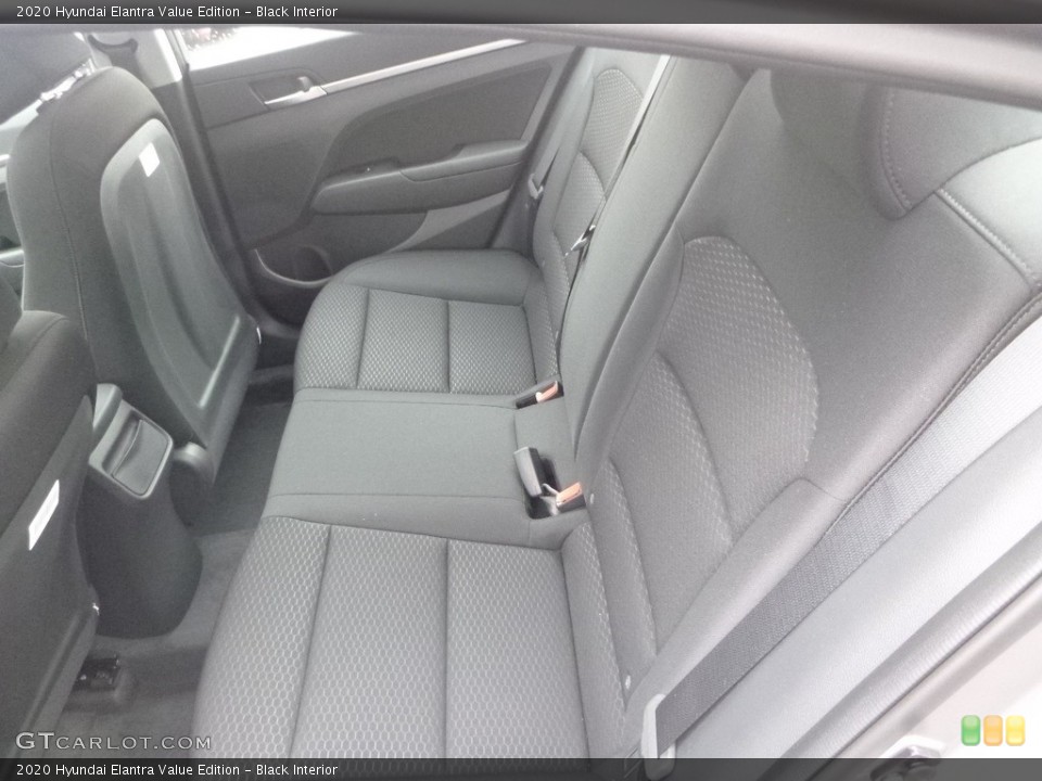 Black Interior Rear Seat for the 2020 Hyundai Elantra Value Edition #133939009
