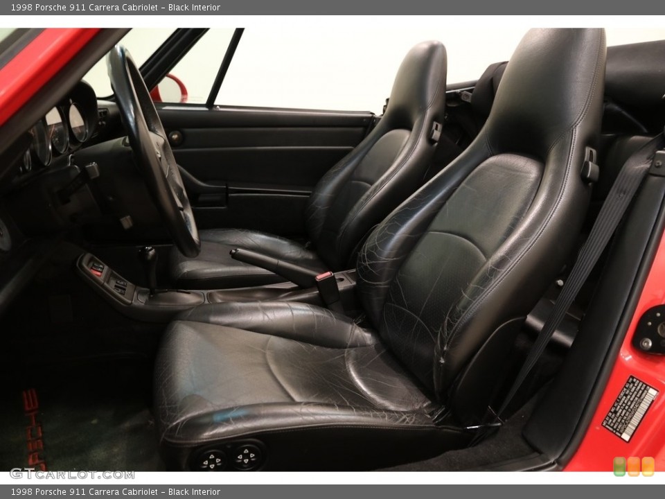 Black Interior Front Seat for the 1998 Porsche 911 Carrera Cabriolet #133950850