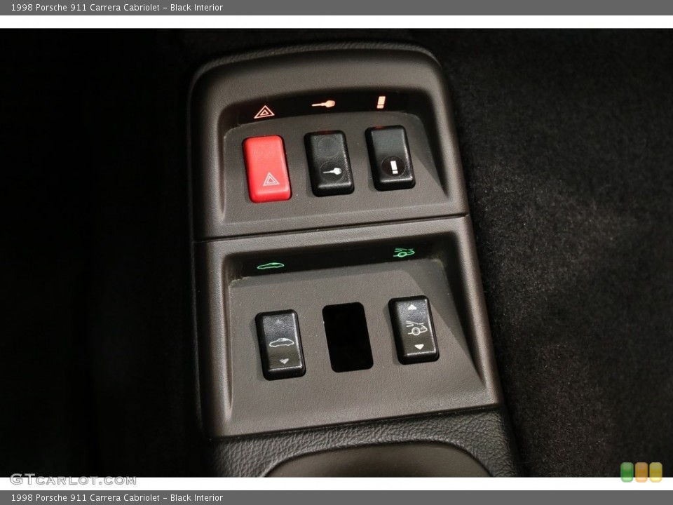 Black Interior Controls for the 1998 Porsche 911 Carrera Cabriolet #133951069