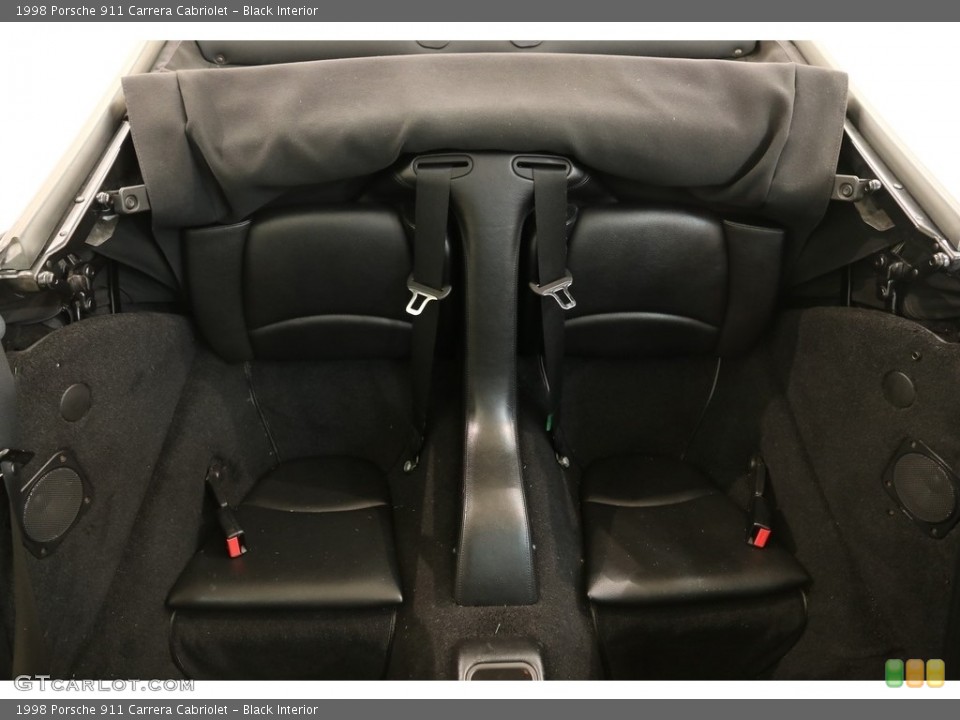 Black Interior Rear Seat for the 1998 Porsche 911 Carrera Cabriolet #133951144