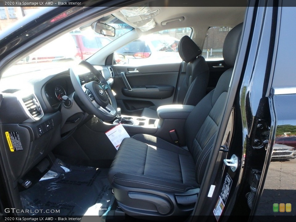 Black Interior Front Seat for the 2020 Kia Sportage LX AWD #133959052