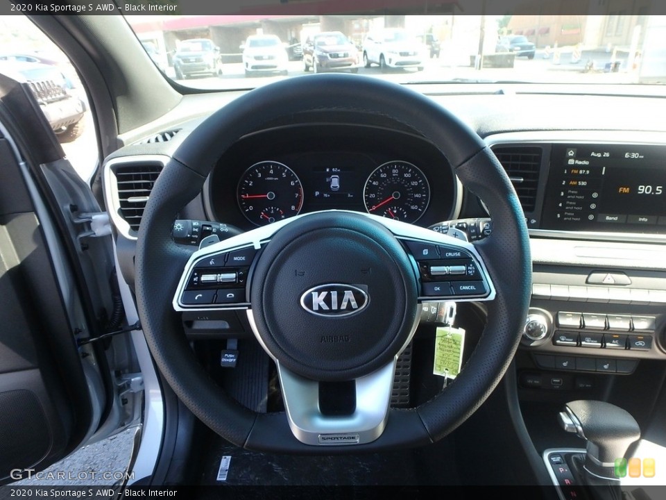 Black Interior Steering Wheel for the 2020 Kia Sportage S AWD #133960069