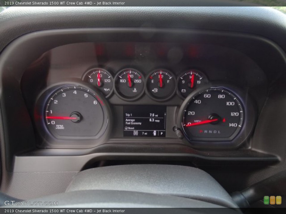 Jet Black Interior Gauges for the 2019 Chevrolet Silverado 1500 WT Crew Cab 4WD #133975228