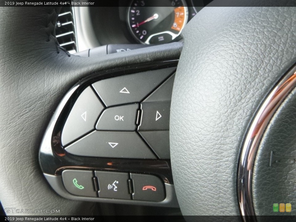Black Interior Steering Wheel for the 2019 Jeep Renegade Latitude 4x4 #134004804