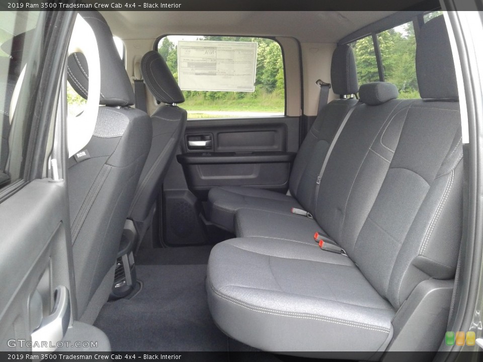 Black Interior Rear Seat for the 2019 Ram 3500 Tradesman Crew Cab 4x4 #134007159