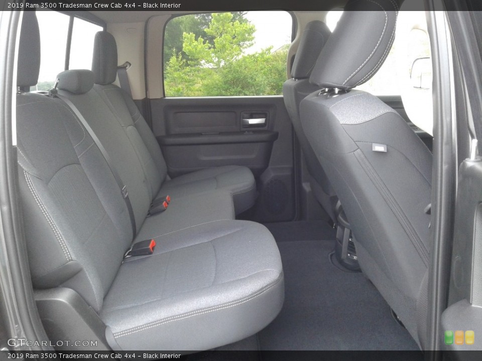 Black Interior Rear Seat for the 2019 Ram 3500 Tradesman Crew Cab 4x4 #134007222