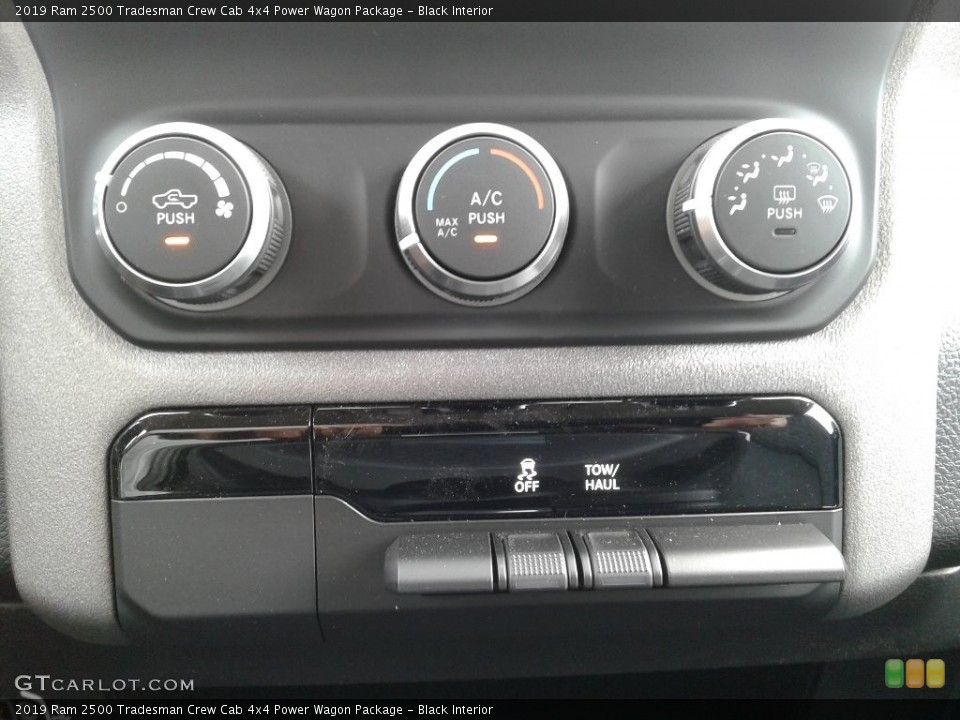 Black Interior Controls for the 2019 Ram 2500 Tradesman Crew Cab 4x4 Power Wagon Package #134008989