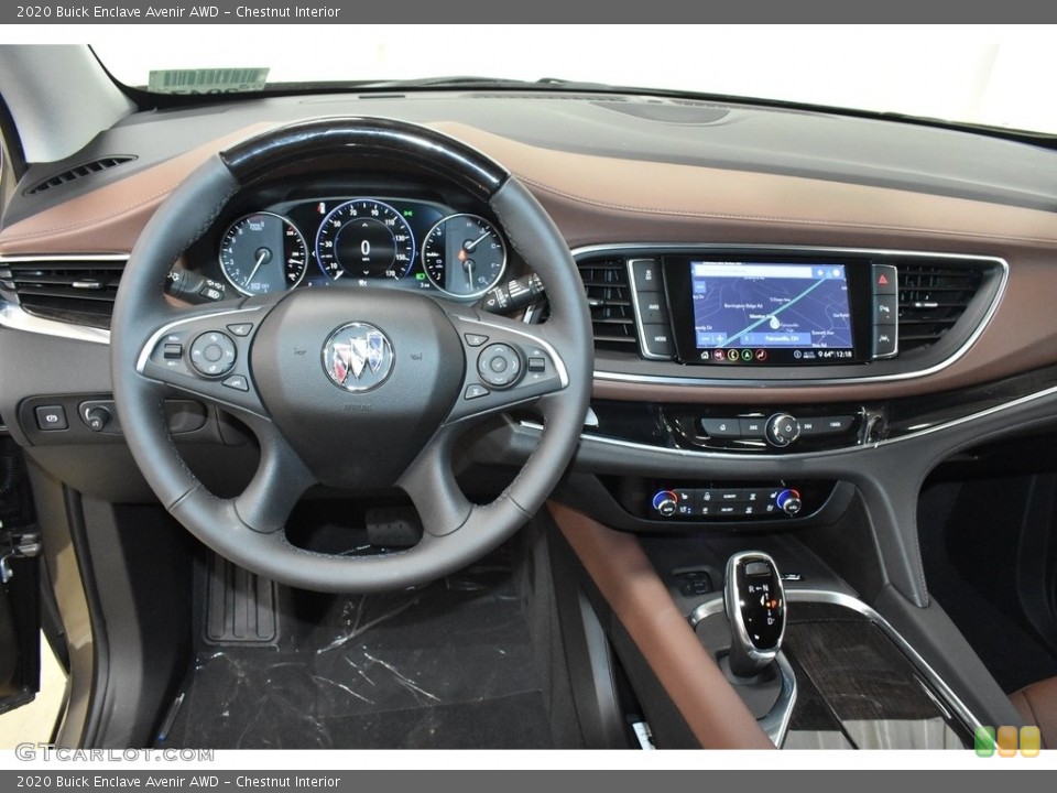 Chestnut Interior Dashboard for the 2020 Buick Enclave Avenir AWD #134012406