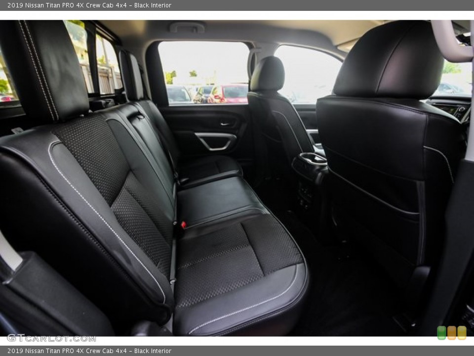 Black Interior Rear Seat for the 2019 Nissan Titan PRO 4X Crew Cab 4x4 #134016342