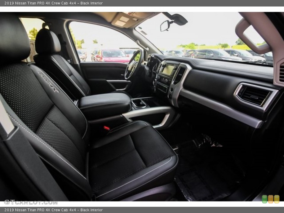 Black Interior Front Seat for the 2019 Nissan Titan PRO 4X Crew Cab 4x4 #134016375