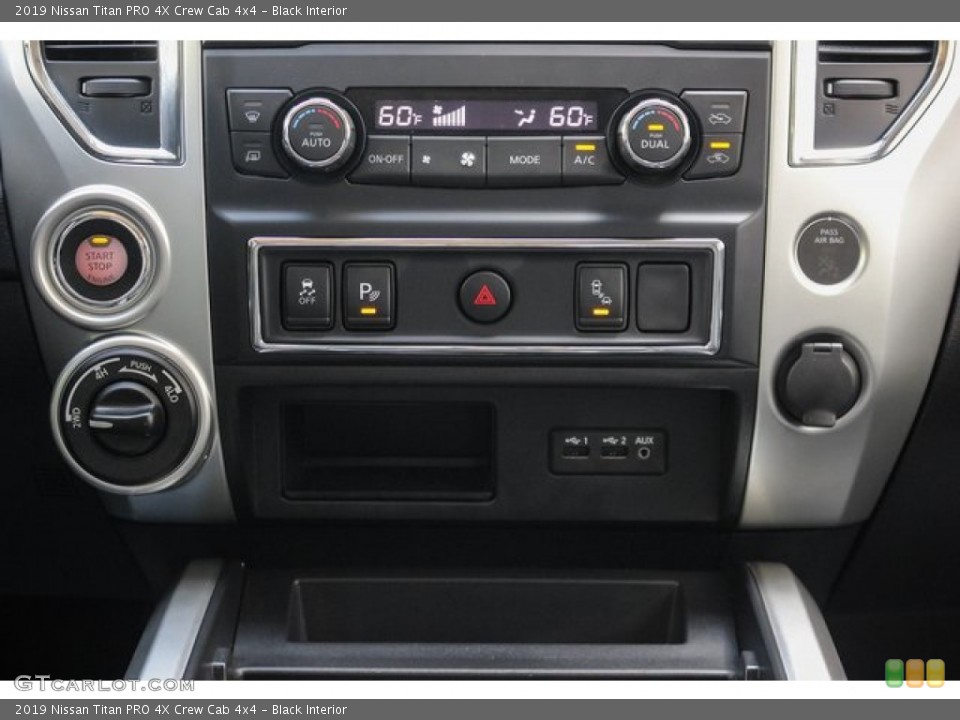 Black Interior Controls for the 2019 Nissan Titan PRO 4X Crew Cab 4x4 #134016453