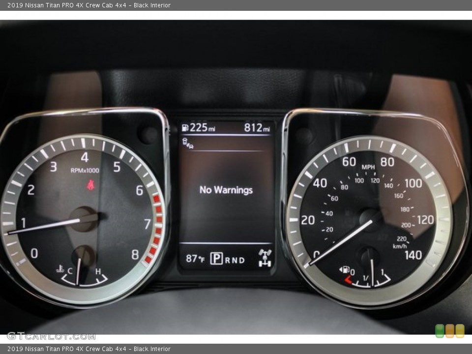 Black Interior Gauges for the 2019 Nissan Titan PRO 4X Crew Cab 4x4 #134016519