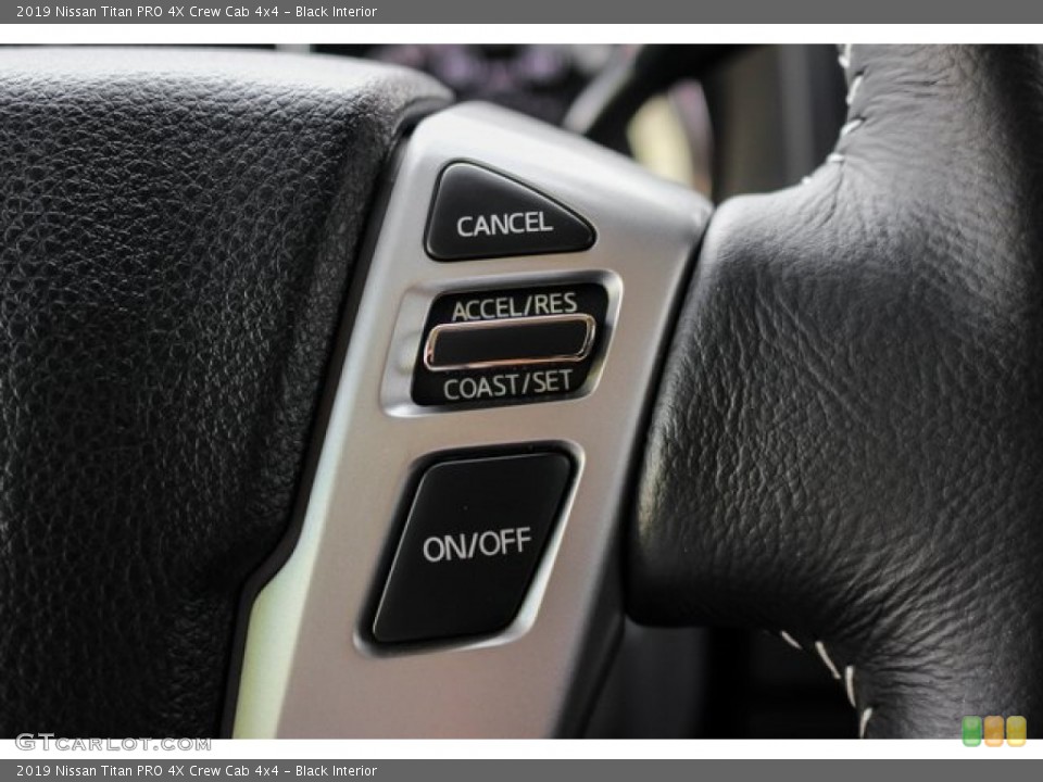 Black Interior Steering Wheel for the 2019 Nissan Titan PRO 4X Crew Cab 4x4 #134016551