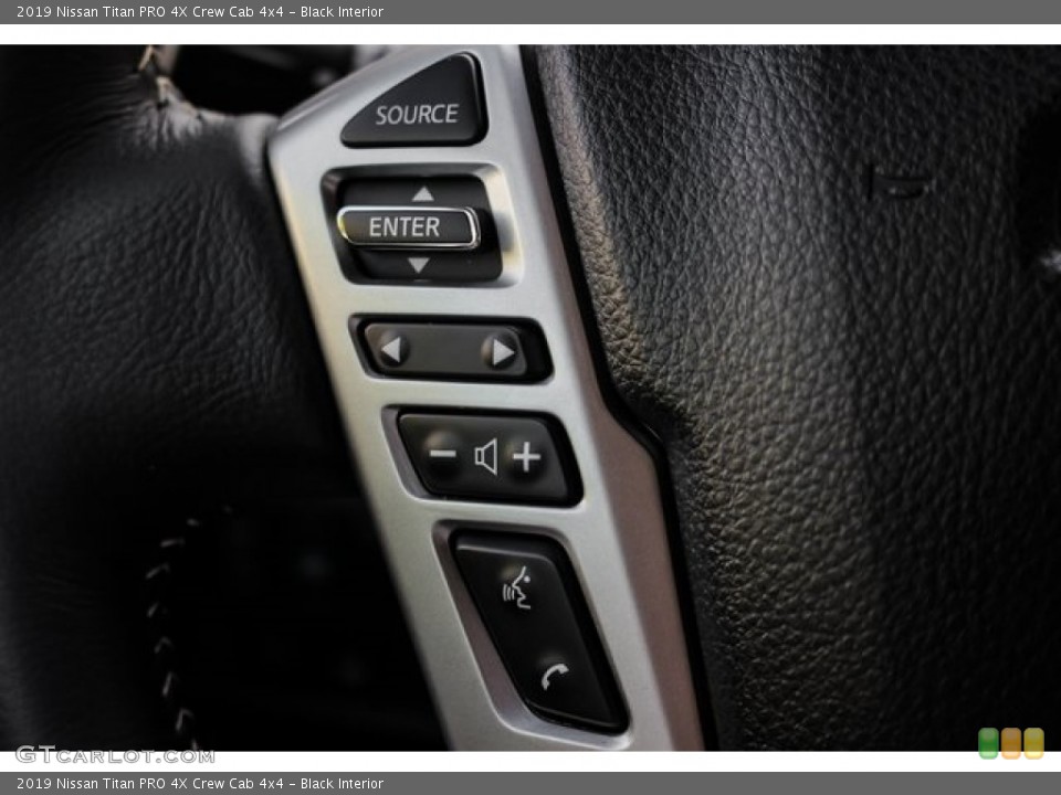 Black Interior Steering Wheel for the 2019 Nissan Titan PRO 4X Crew Cab 4x4 #134016573