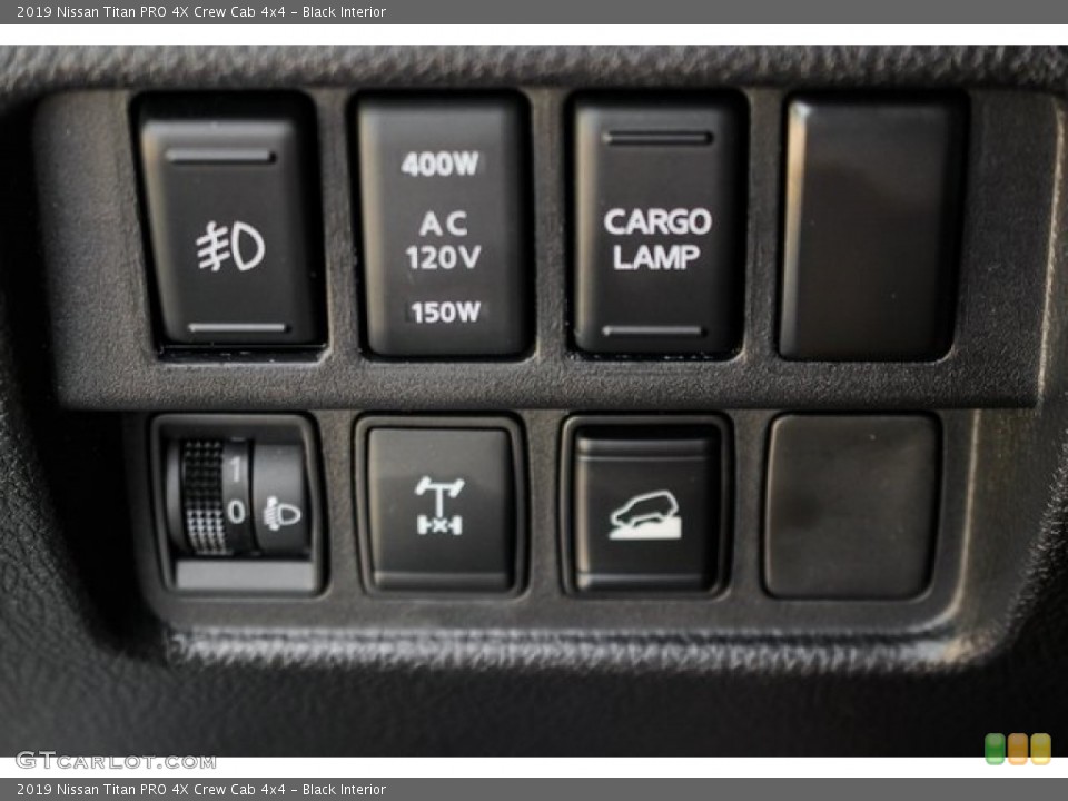 Black Interior Controls for the 2019 Nissan Titan PRO 4X Crew Cab 4x4 #134016639