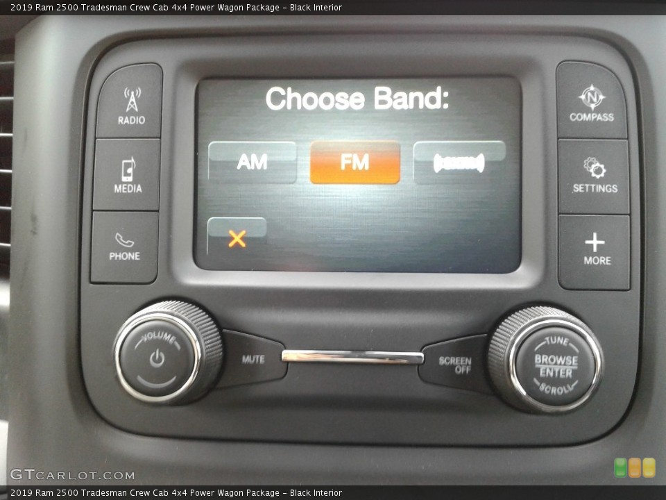Black Interior Controls for the 2019 Ram 2500 Tradesman Crew Cab 4x4 Power Wagon Package #134021823