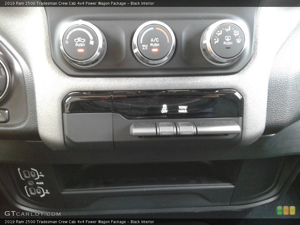Black Interior Controls for the 2019 Ram 2500 Tradesman Crew Cab 4x4 Power Wagon Package #134021916