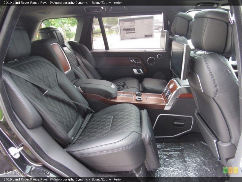 Ebony/Ebony Interior Rear Seat for the 2019 Land Rover Range Rover SVAutobiography Dynamic #134022222
