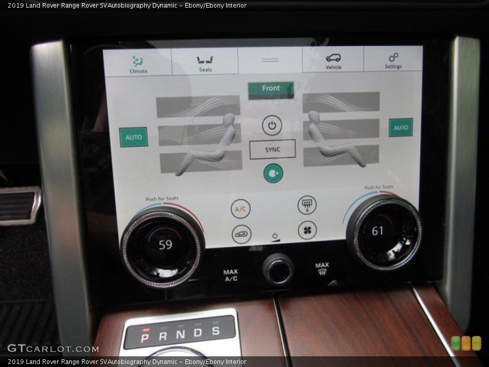 Ebony/Ebony Interior Controls for the 2019 Land Rover Range Rover SVAutobiography Dynamic #134022554