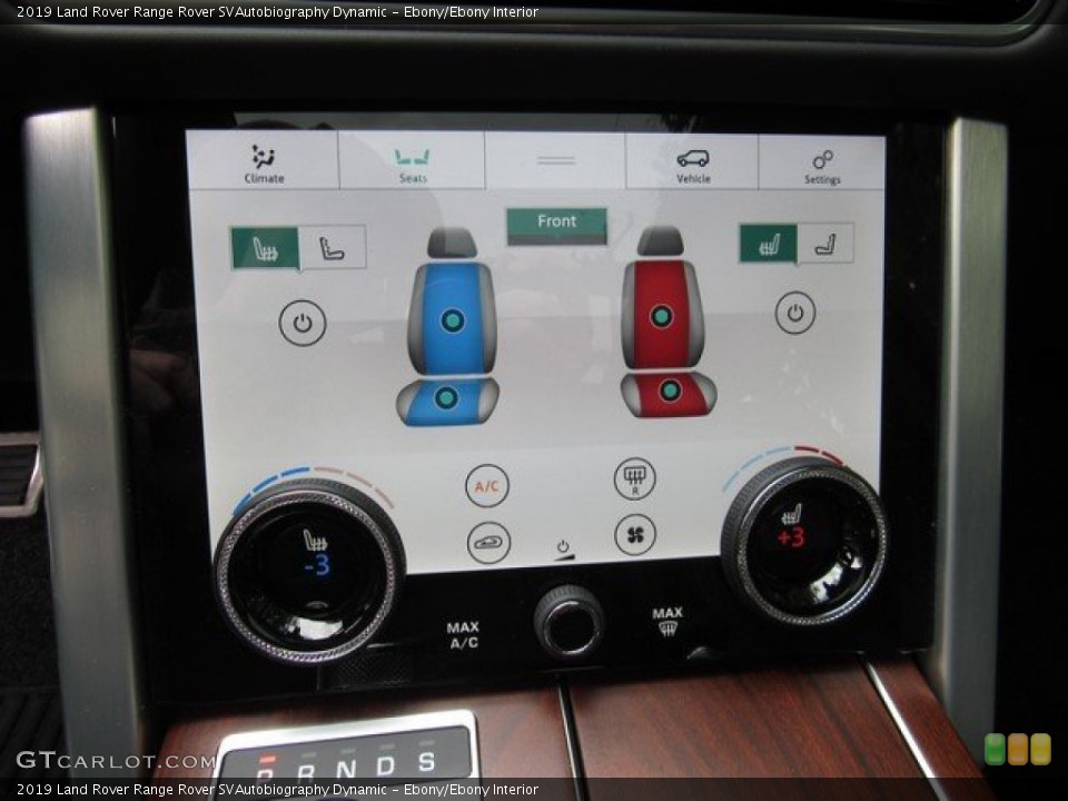 Ebony/Ebony Interior Controls for the 2019 Land Rover Range Rover SVAutobiography Dynamic #134022573