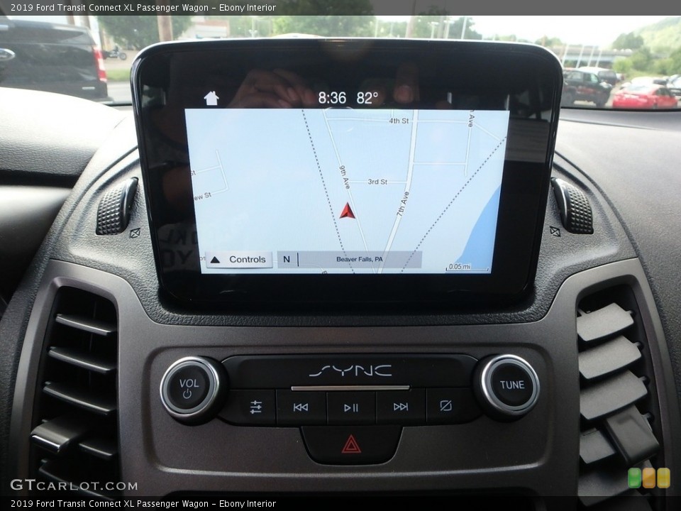 Ebony Interior Navigation for the 2019 Ford Transit Connect XL Passenger Wagon #134031801