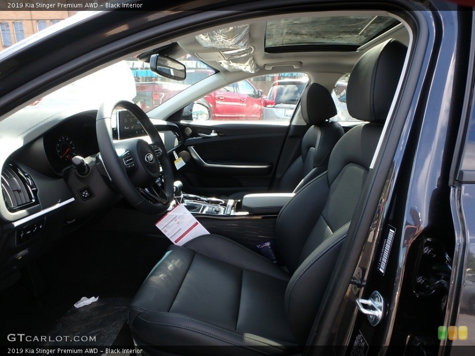 Black Interior Front Seat for the 2019 Kia Stinger Premium AWD #134032254