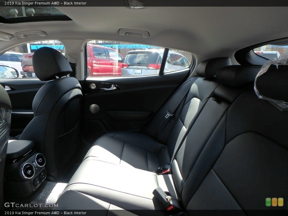 Black Interior Rear Seat for the 2019 Kia Stinger Premium AWD #134032257