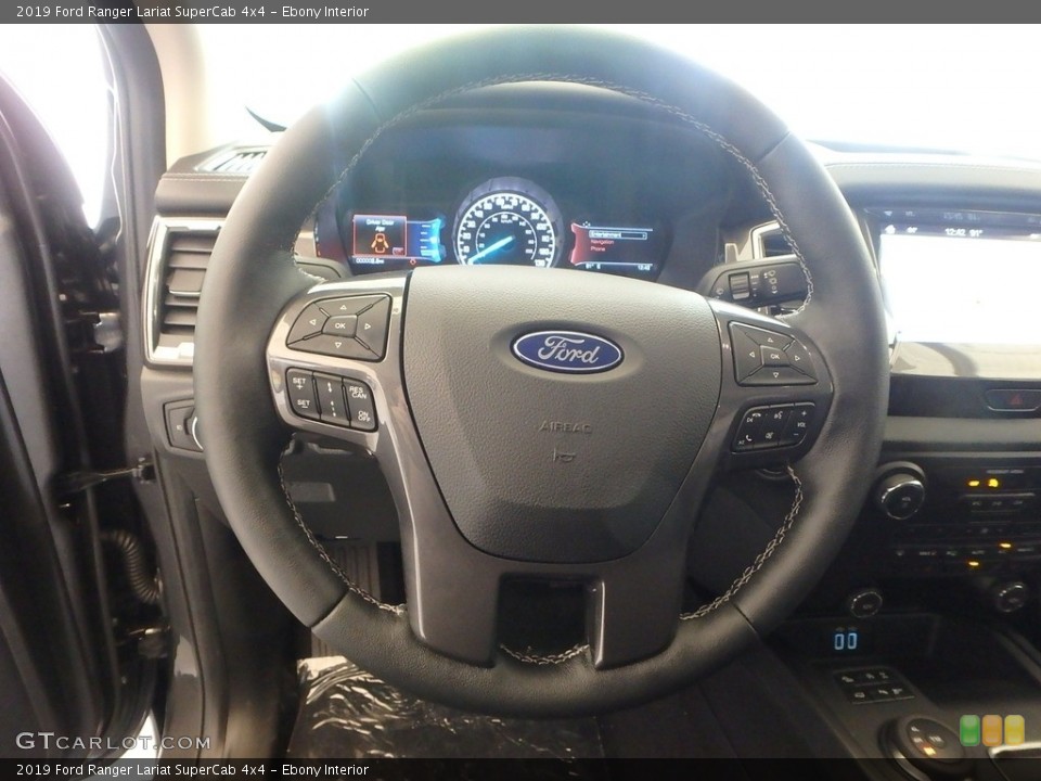 Ebony Interior Steering Wheel for the 2019 Ford Ranger Lariat SuperCab 4x4 #134036325