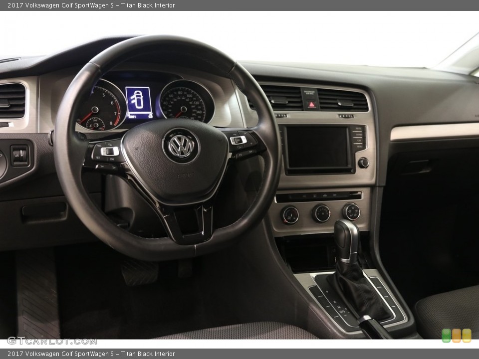 Titan Black Interior Dashboard for the 2017 Volkswagen Golf SportWagen S #134046267