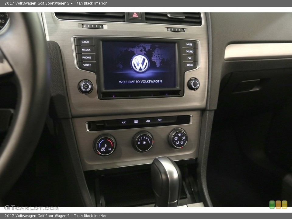Titan Black Interior Controls for the 2017 Volkswagen Golf SportWagen S #134046336