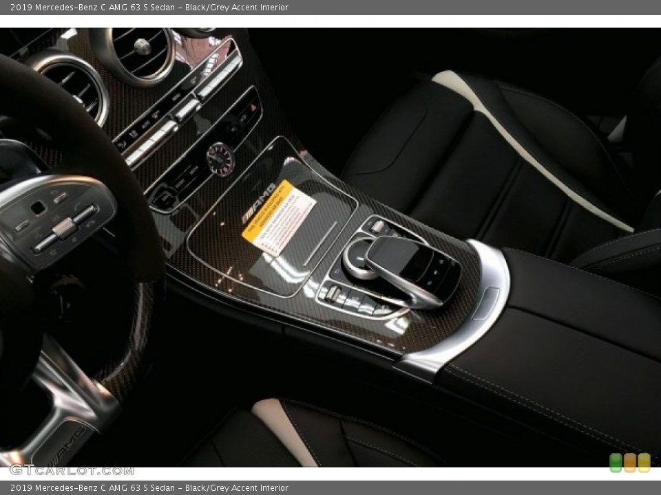 Black/Grey Accent Interior Controls for the 2019 Mercedes-Benz C AMG 63 S Sedan #134048145