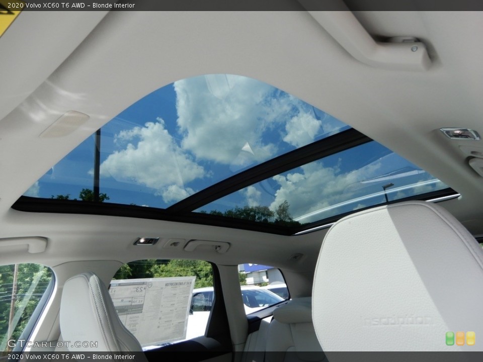 Blonde Interior Sunroof for the 2020 Volvo XC60 T6 AWD #134054615
